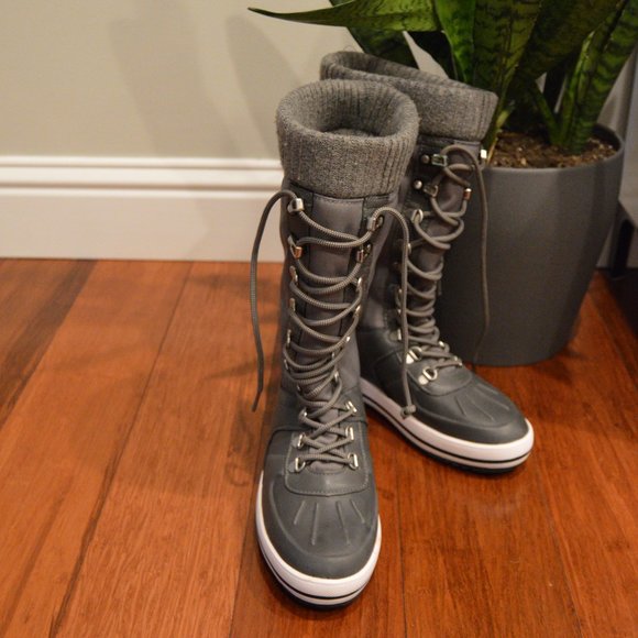 REDUCED!! ⬇️ Cougar Tall Grey Lace Up Snow Boots Size 7 | Size 7 - Picture 5 of 13